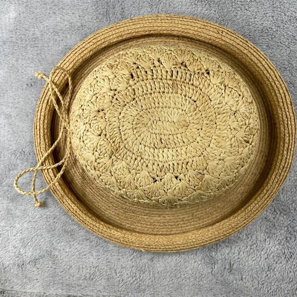 Callanan Handmade Hat Womens OS Raffia Natural Fiber Crochet Rolled Brim Panama main image 11